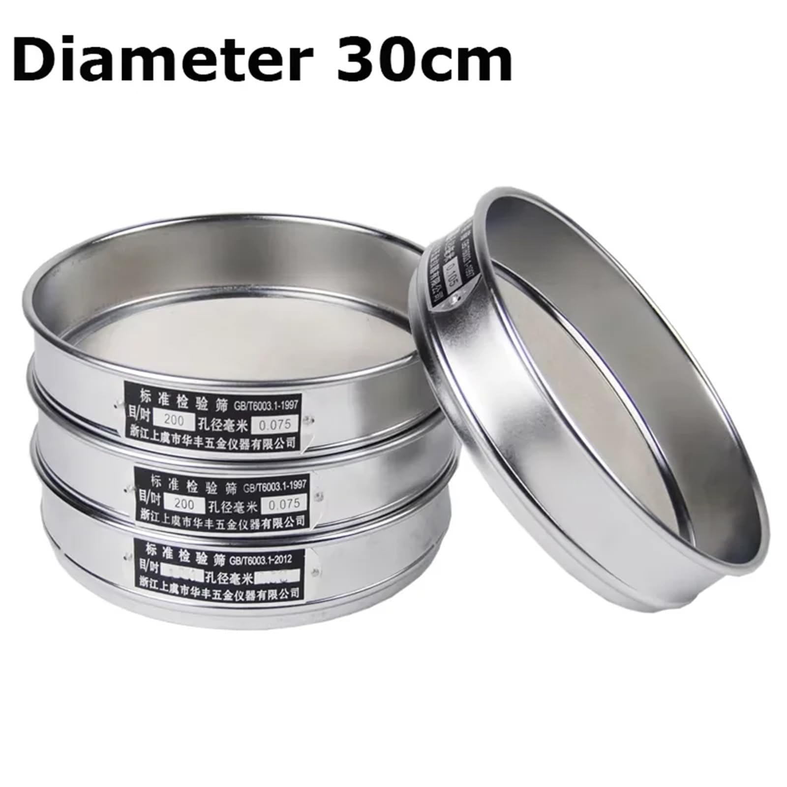 Lebensmittelfilter, 30 cm, Standard-Labortestsieb, 304 SUS-Filter, 1 Stück