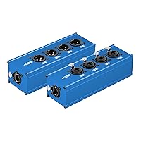 Vista 8 de Cable XLR de red múltiple de 4 canales y 3 pines XLR macho y 6.35 1/4 pulgadas TRS estéreo hembra sobre RJ45 Ethercon extensor de cable para Negro