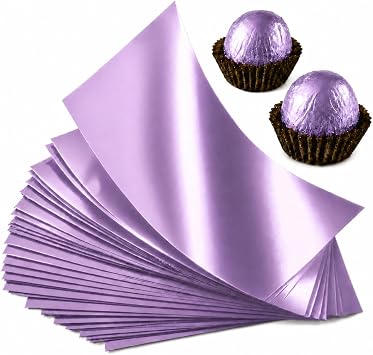 3 x 3 inch Lavender Confectionery Foil Wrappers, 125 Sheets