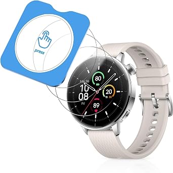 3 Pack Screen Protectors for OnePlus Watch 3 43mm smartwatch, with Auto-alignment Installation kit,9H Tempered Glass, High Definition, Scratch Resistant, Bubble Free