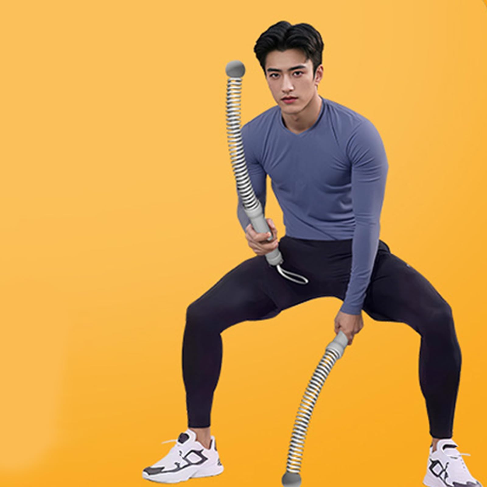 Lekkie pręty do treningu siłowego, sprzęt do budowy mięśni, do bicepsów i tricepsów, ergonomiczne ekspandery sprężynowe do domowego fitnessu i treningu sportowego, 2 szt