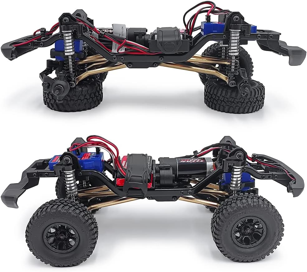 RCHUBAM 4Pcs Aluminum Alloy Shock Absorber for 1/18 TRX4M Defender RC Crawler Car 56mm (Titanium)