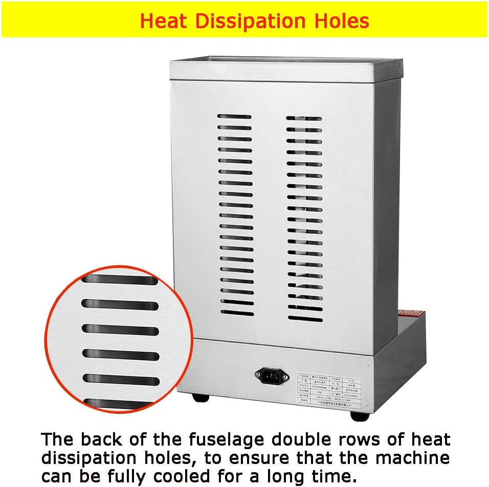 INTBUYING Vertical Broiler Shawarma Machine Commercial Gas Kebab Making Machine Spinning Doner Kebab Gyro Griller With Pressure Reducing Valve 2 Burners Broiler for Commercial Home Kitchen