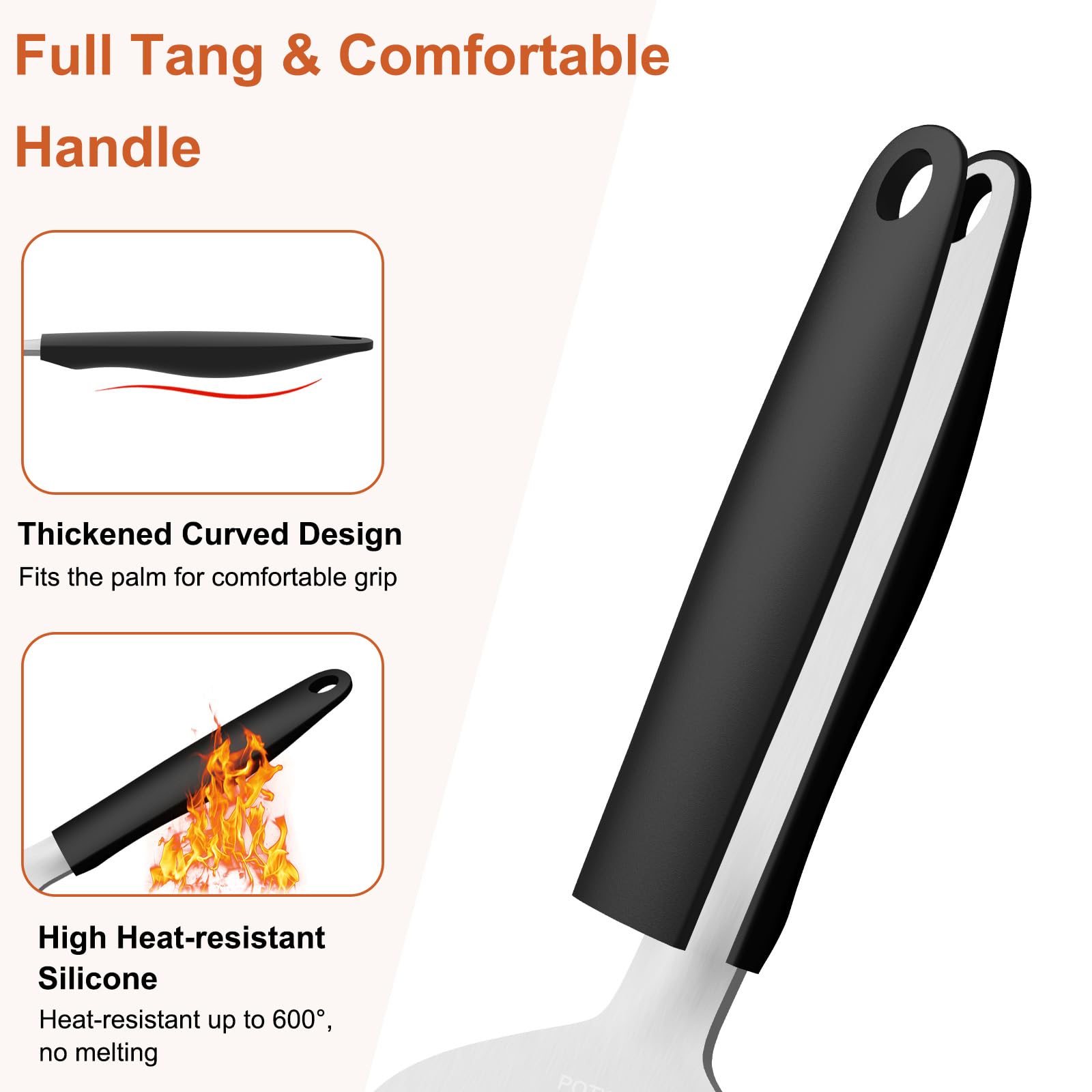 Heavy Duty Griddle Scraper - Clean Grill Easily -5