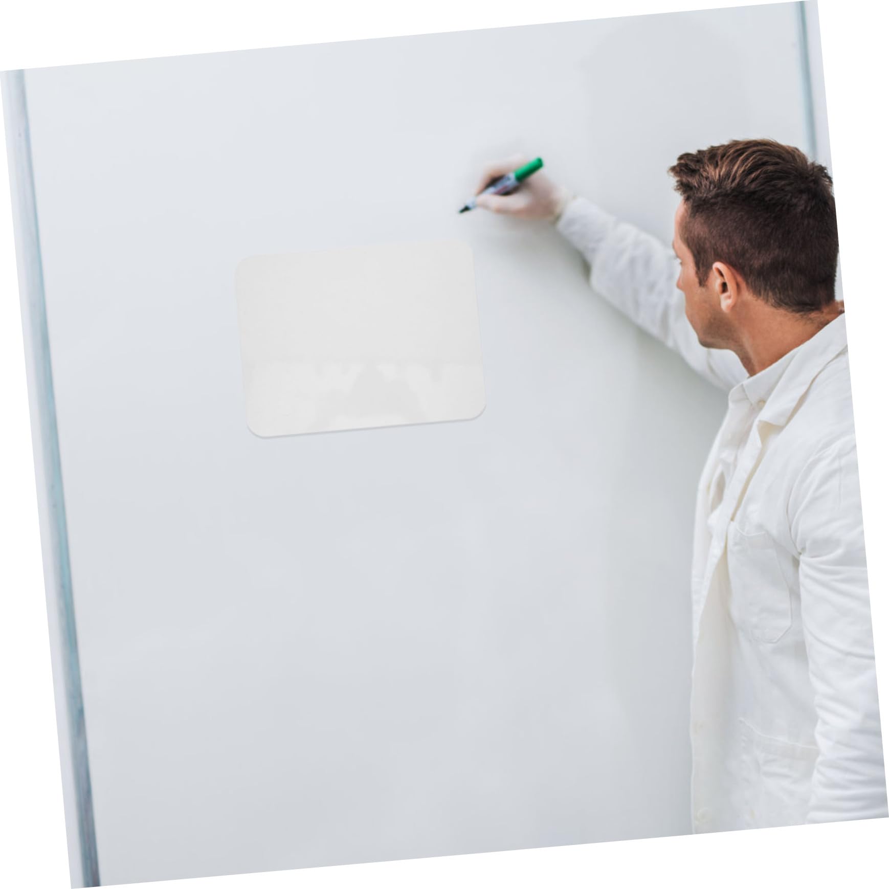 NUOBESTY 5 Stück-pack Doppelseitige Tisch Memotafel aus Faser Weiß Abwischbar und Wiederverwendbar für Büro und Schreibtisch