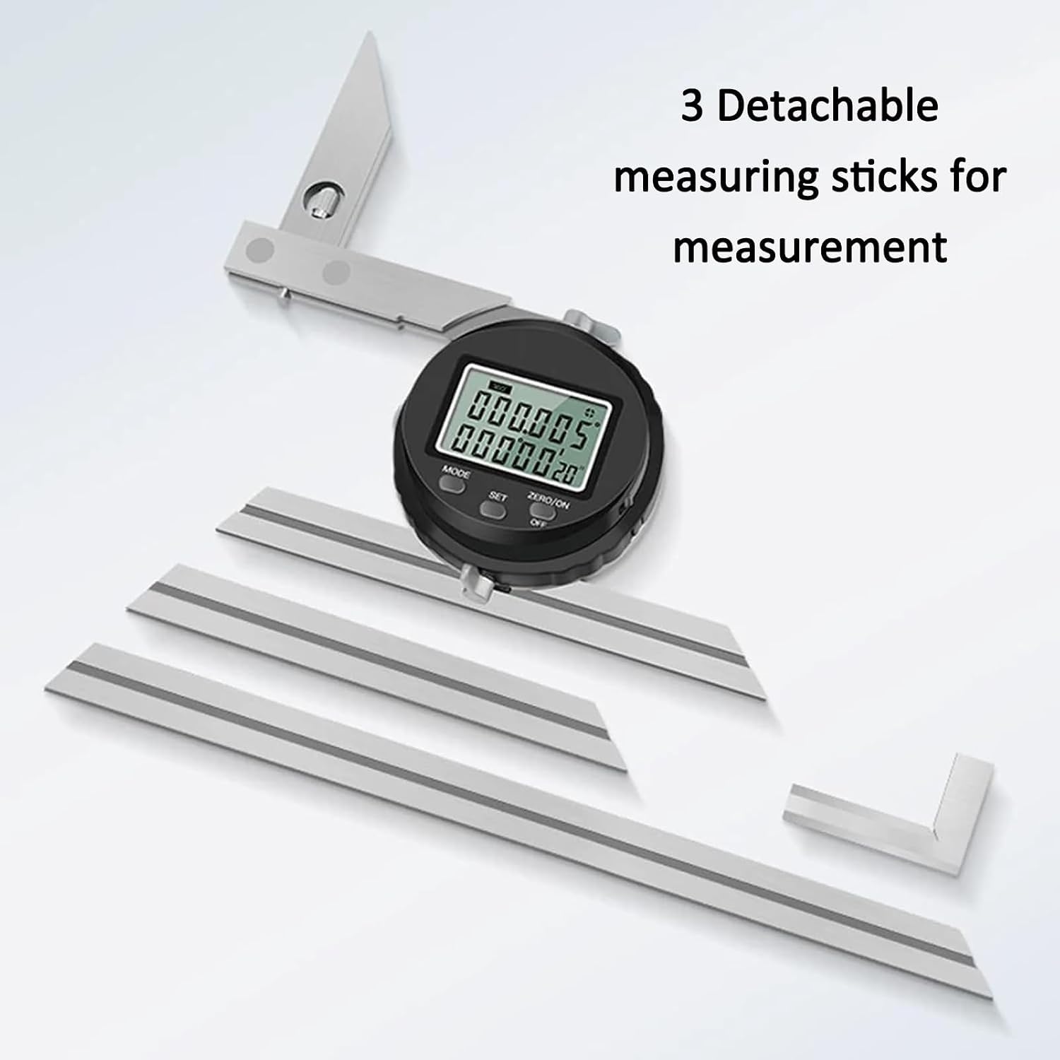 Transportador De Ángulos Universal, De Acero Inoxidable, Ajustable De 0 A 360 Grados, Con Pantalla Digital Lcd Y Resolución De 0,005°, Para Trabajos De Carpintería.