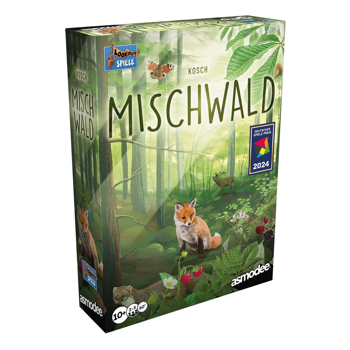 Asmodee, Mischwald, Grundspiel, Familienspiel, Deutsch | Kartenspiel mit Flora und Fauna aus dem heimischen Wald für 2-5 Spieler, 60 Minuten, Brettspiel ab 10 Jahren