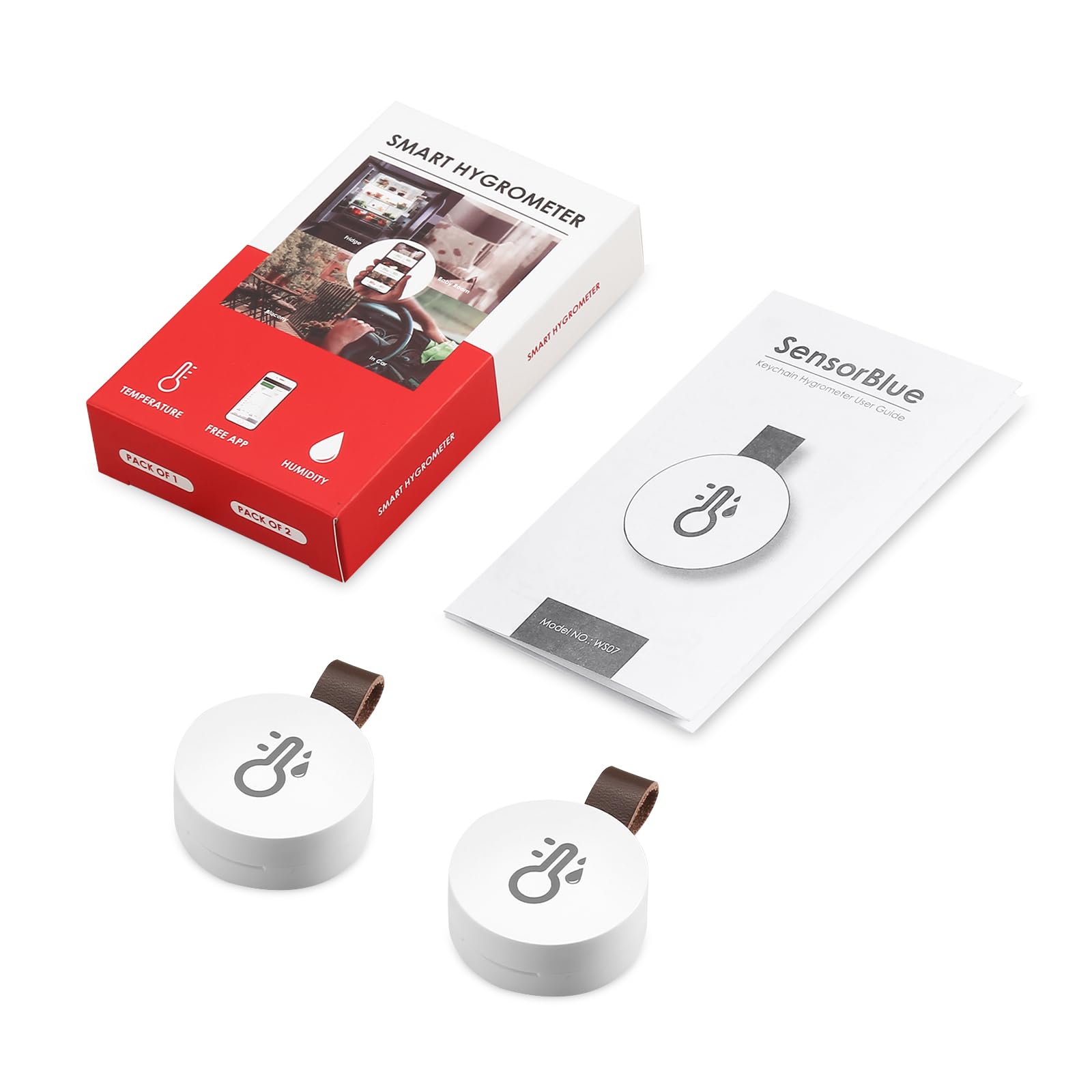 Termometr Bluetooth Higrometr, miernik temperatury i wilgotności powietrza z aplikacją i przechowywaniem danych, cyfrowy czujnik temperatury i wilgotności do biura, szklarni, piwnicy na wino, 2