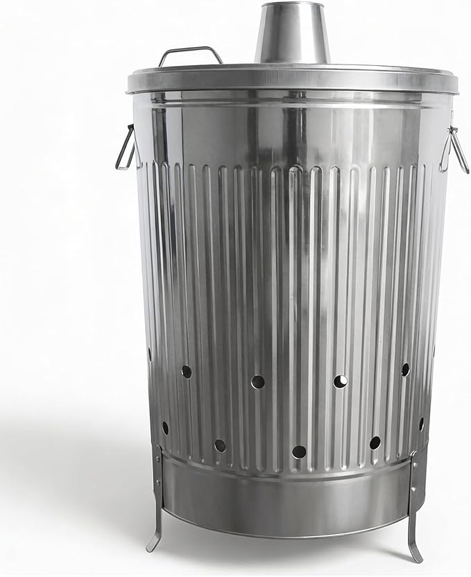Plexon Incinerator Burn Barrel for Outside for Burning Trash Leaf