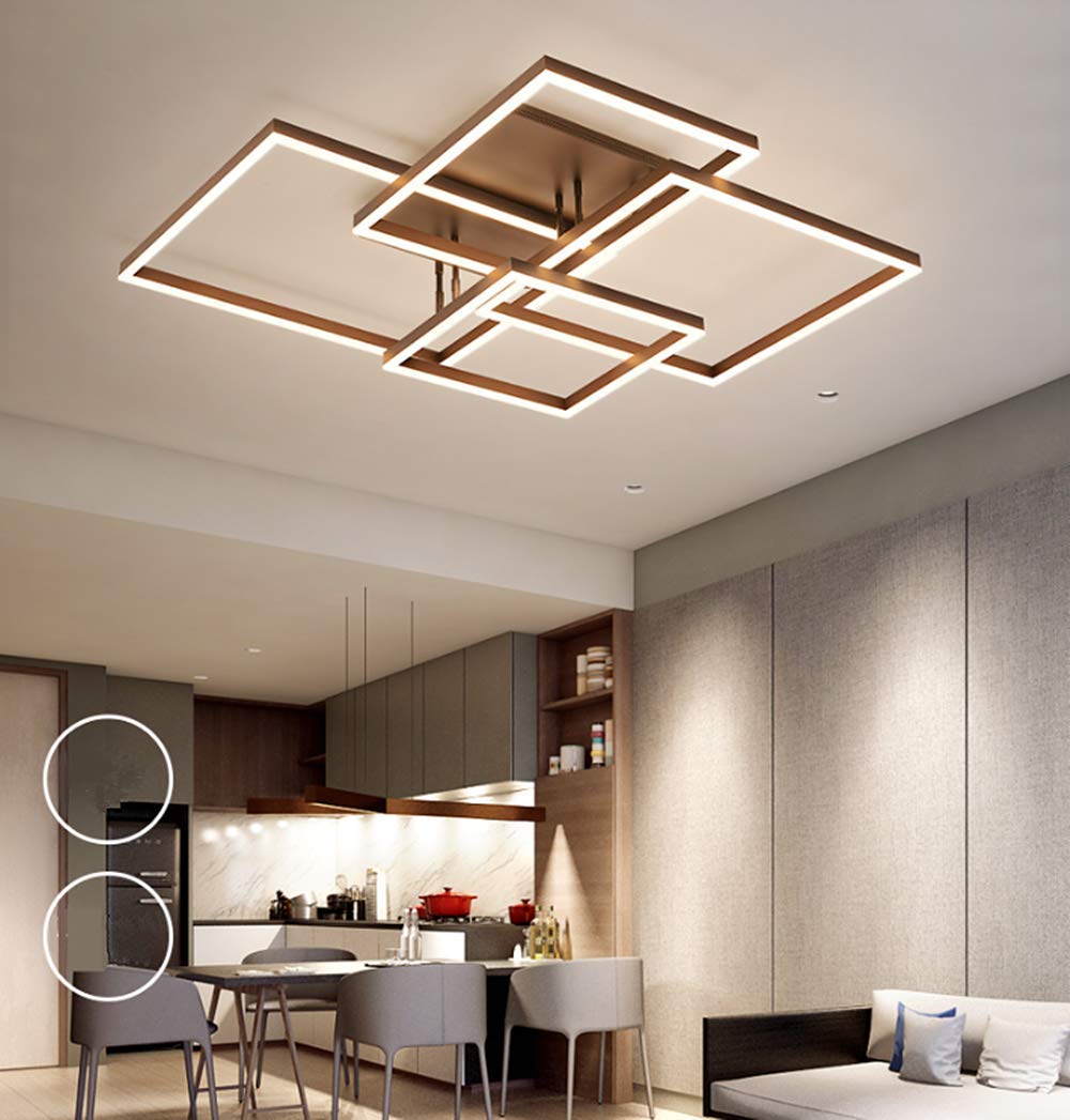 Plafonnier LED moderne en acrylique métallique blanc pour la cuisine