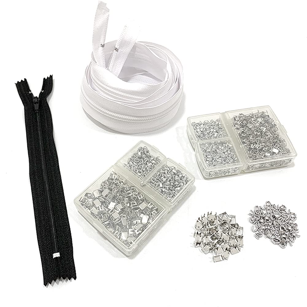 Kit Riparazione Cerniere Lampo #5 - 50 Fermaporta In Lega (bronzo Antico E Pistola) Per Borse E Vestiti