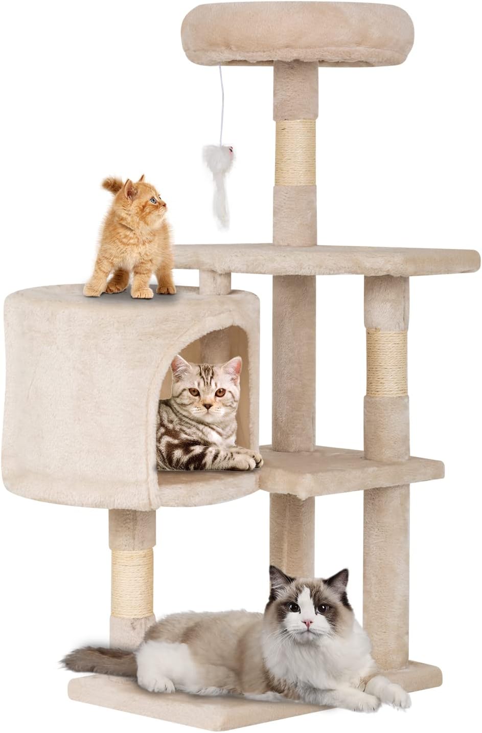 Cat Tree, 37''Tall Cat Furniture MultiLevel Cat Tree Tower, with