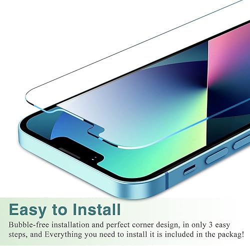 Miniatura 3 de Protector de pantalla compatible con iPhone 13 Pro Max (6.7 pulgadas), vidrio templado HD antiarañazos, paquete de 3, transparente