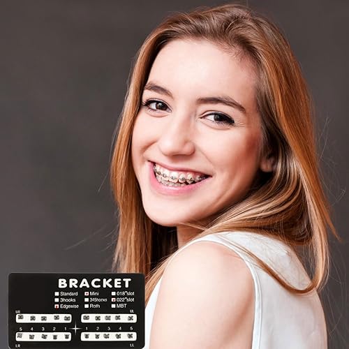 Miniatura 2 de Healifty 20 soportes de ortodoncia dental para corrección de dientes, mini soportes molares orales de acero inoxidable, soportes de dientes de