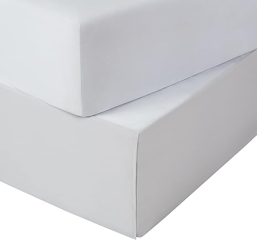 Miniatura 8 de SERTA Falda de cama sólida moderna, con volantes de calidad de hotel con caída de 13 pulgadas, lavable a máquina, tamaño King, color blanco