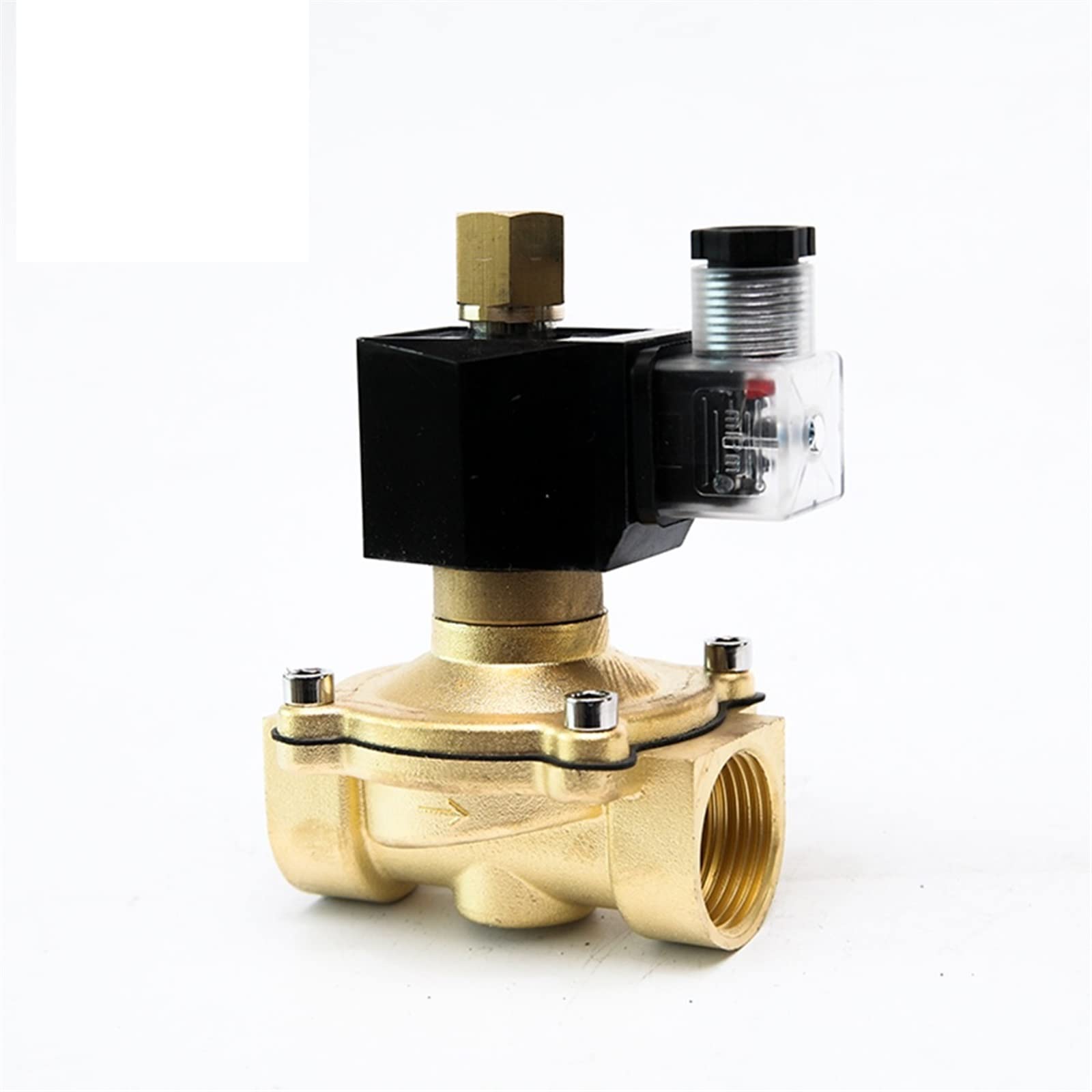 Ieumjnat Npt-110Vac 1/4" 1/2" 3/4" 1" 2Way Electric Water Valve 220Vac 24Vdc 12Vdc 24Vac 110Vac Normally Open Solenoid Brass(,1.25 Inch)