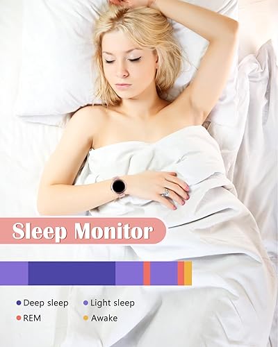 Miniatura 4 de SHANG WING Relojes inteligentes para mujer, compatibles con teléfonos iPhoneAndroid, reloj redondo de diseño delgado para mujer, rastreador de