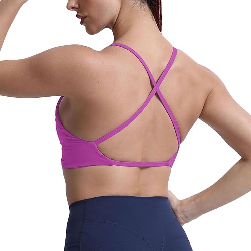 Miniatura 3 de Aoxjox Sienna - Sujetadores deportivos de entrenamiento para mujer, sin espalda, con relleno, brasier de bajo impacto estilo camiseta sin mangas