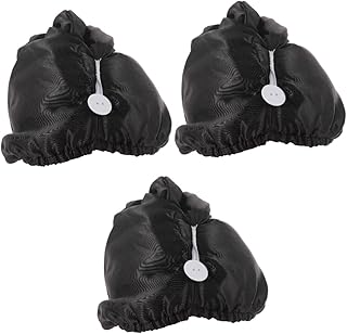 FRCOLOR 3 Pçs Touca De Cabelo Seco Lenço De Cabeça De Seda Elástico Laços De Cabelo Cetim Gorro De Seda Touca De Banho De Cetim Capa De Cabelo Para Dormir Toalhas De Secagem De Cabelo