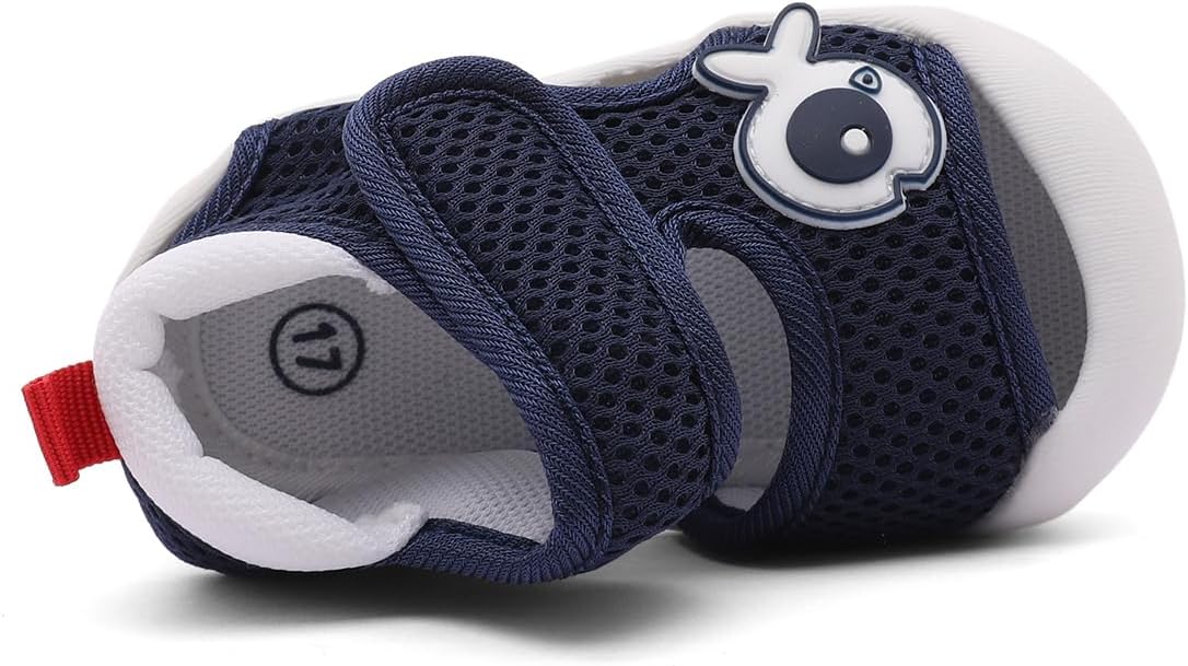 Kuner Baby Summer Sandals Breathable Mesh Rubber Sole Non-Slip Outdoor Shoes for Boys and Girls 9-30 Months