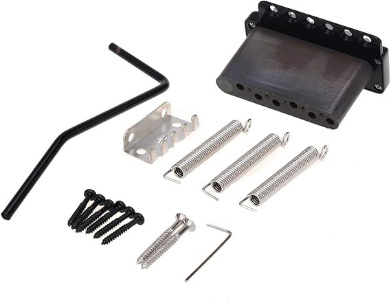 Wilkinson WVPC-SB 54mm Tremolo Bridge 6 Screw Stainless Steel Saddles Black