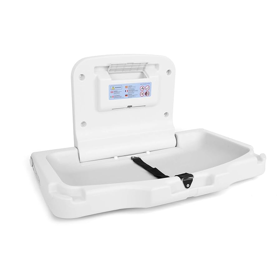 TCBunny Wall-Mounted Baby Changing Station Horizontal Diaper