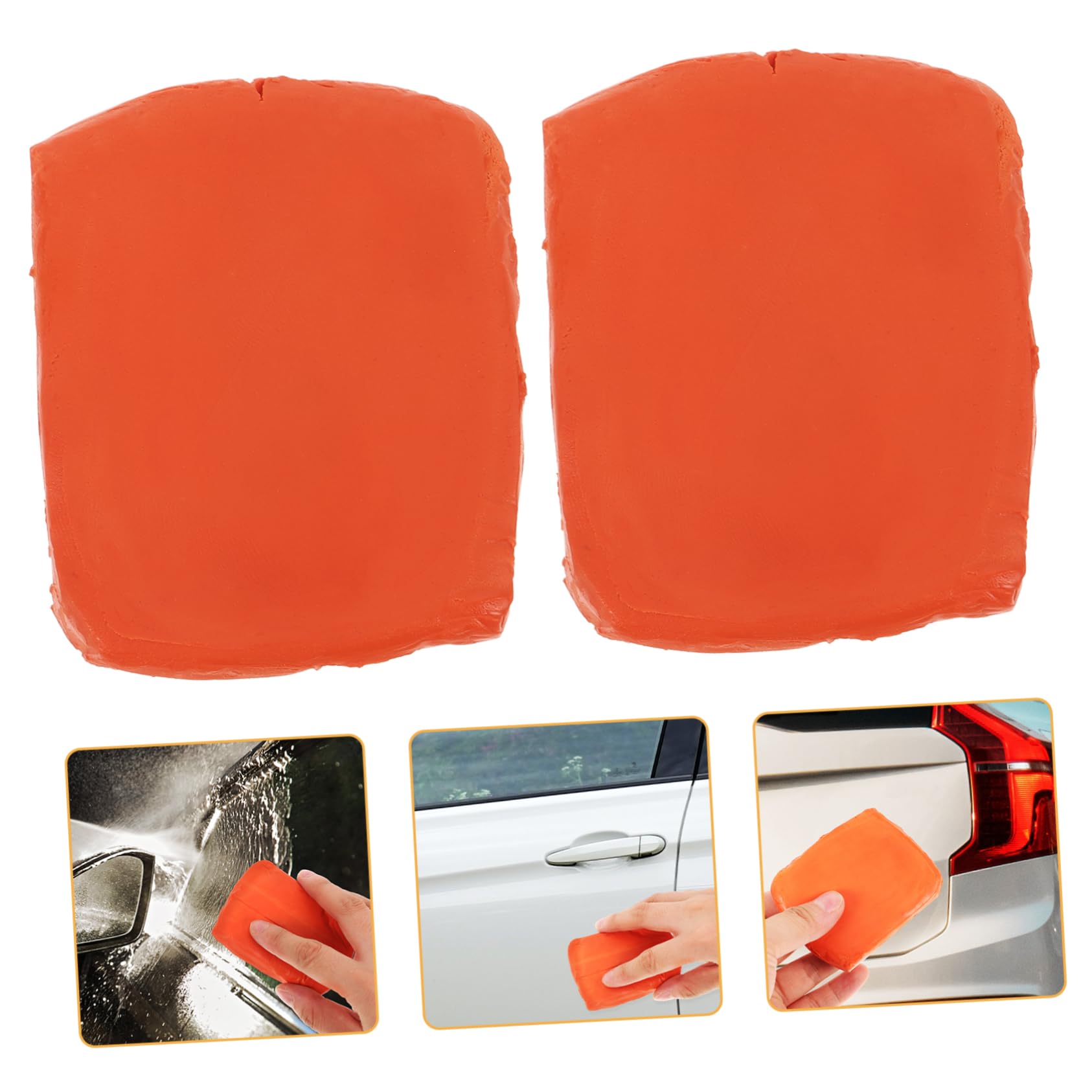 5 Set Dell'autolavaggio Argilla Macchine Plastilina Prodotti per La Pulizia Dell'auto Accessori per La Pulizia Dell'auto Dettagli Auto Gomma da Cancellare Arancia 4 Pezzi*5