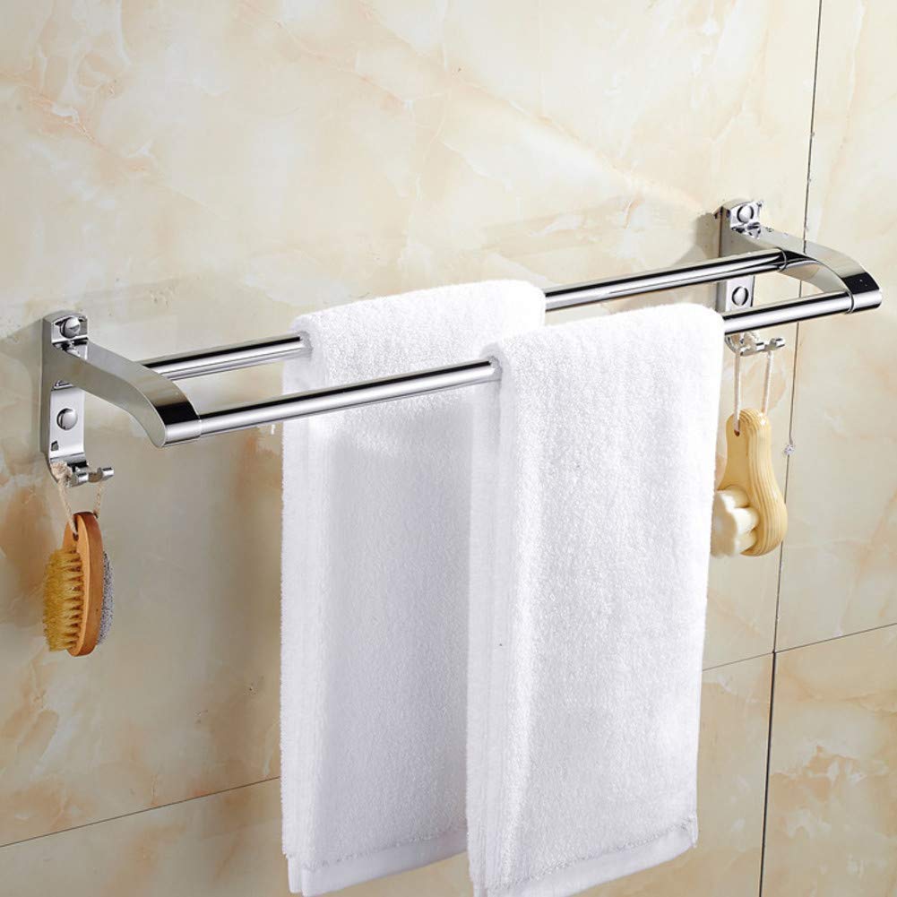Porte-serviettes de bain mural en acier pour une pièce zen et rangée