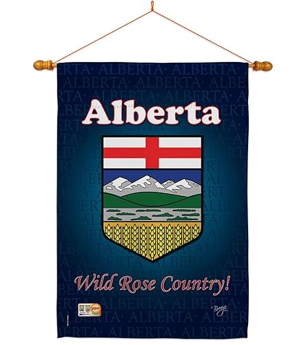 Alberta House Flag Dowel Set Regional Canada Provinces Canadian Territories