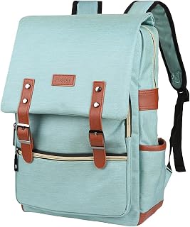 15.6 inch Slim Laptop Backpack,Vintage Business Backpack,Lightweight Travel Rucksack,Women Large Capacity Daypacks