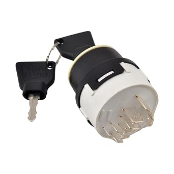 BUYMACHINERYPARTS 701/80184 Ignition Switch متوافق مع JCB Backhoe 3CX 4CX 3 Pisition 9 Terminal مع مفتاحين