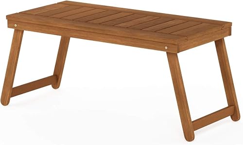 Miniatura 4 de Furinno FG16504 Tioman - Mesa de centro para exteriores con muebles de madera dura, aceite de teca, 1 nivel, color marrón