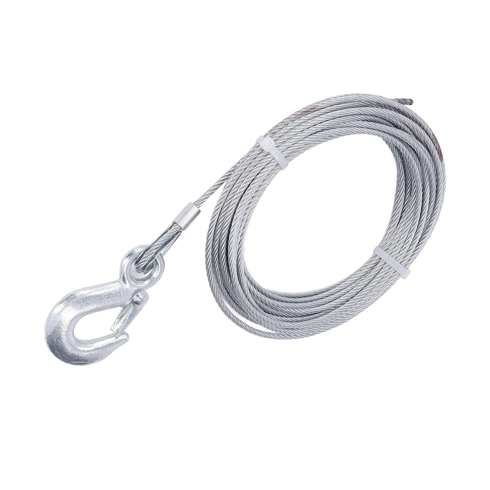Câble Métallique de Treuil 4mm X 12m, Haute Résistance à la Rupture, Corde D'Extension Polyvalente en Acier Inoxydable, pour Sports Extérieurs, DIY, Campagne, et Utilisations Diverses