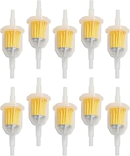 SCUARI 10PCS Universal Automotive Inline Fuel Filters, Small Engine Fuel Filters for Lawn Mowers, Motorcycles, Go-Karts, F...