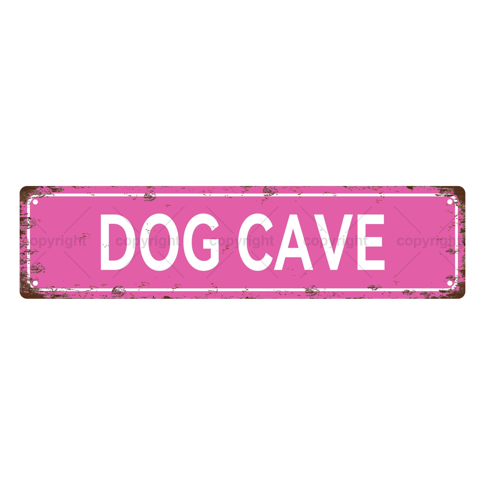 Dog CAVE Space Metal Tin Street Sign Bar Cafe Garage Cave Home Room Wall Bathroom Farmhouse Garden Porch Patio Decor,4x16 Inch