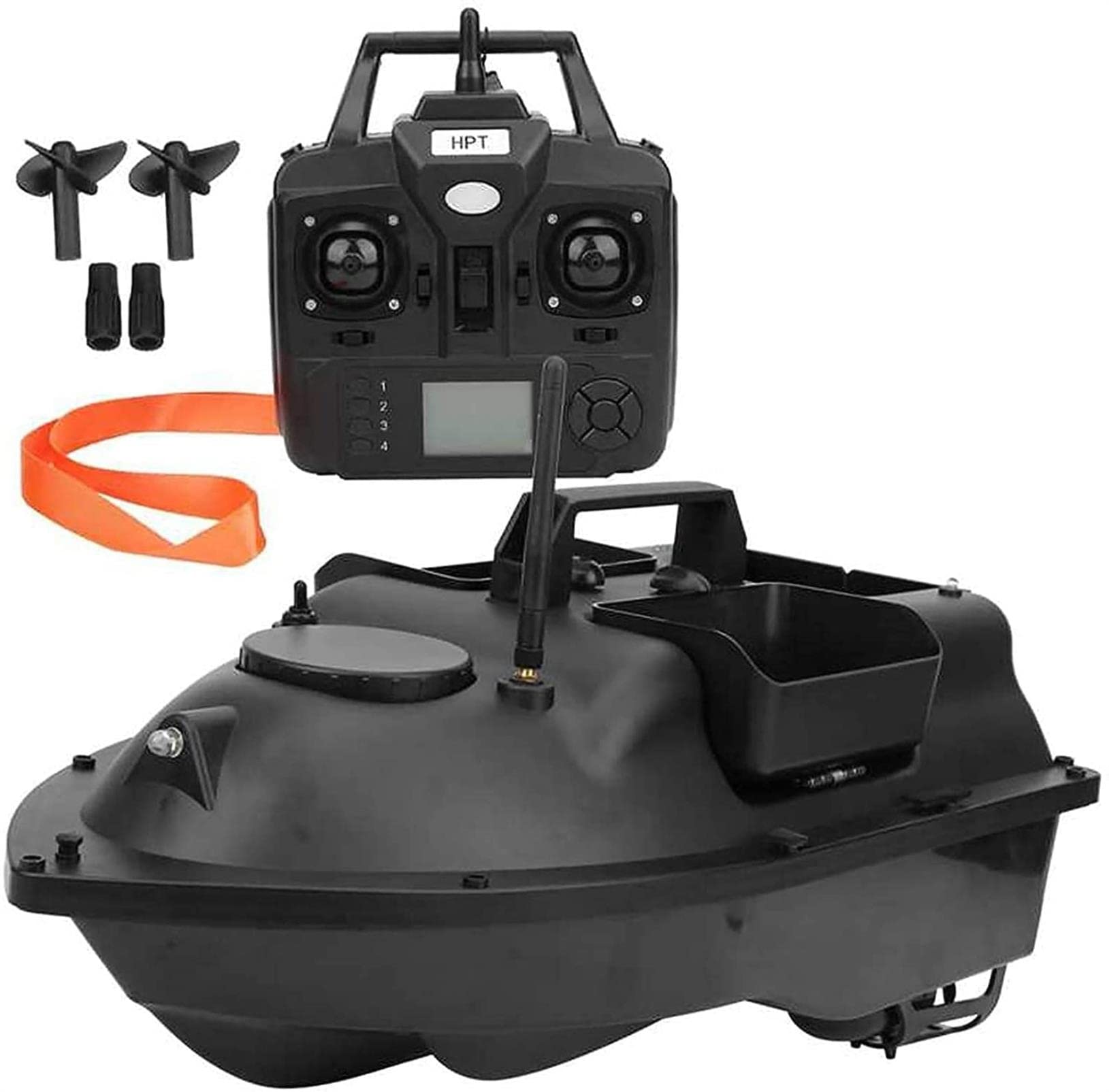 Barca Esca GPS Futterboat 2 kg carico 500 m Doppi Motori a Doppio Motore di Pesca Automatica con Batteria da 5200 mAh e Luce Notturna a LED