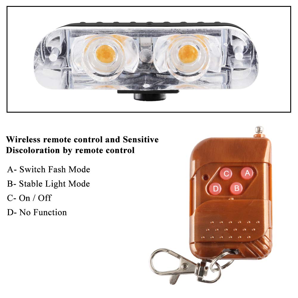 yifengshun 8 luces estroboscópicas de emergencia LED 8 en 1 para camión
