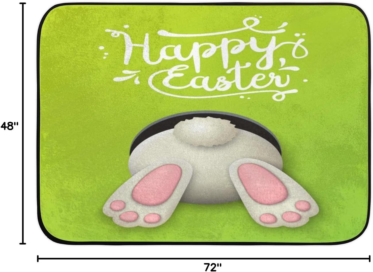 4 x 6 feet Happy Easter Bunny Rabbit Super Soft Area Rug for Kids Baby Nursery, Carpets for Entryway Living Room Kids Room, Room Decor for Baby