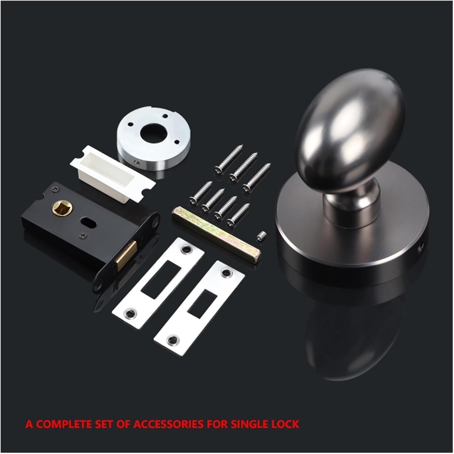 Bathroom Room Spherical Invisible Door Lock Bedroom Universal Wooden Handle Hidden Single Hardware(Single Hand 4)