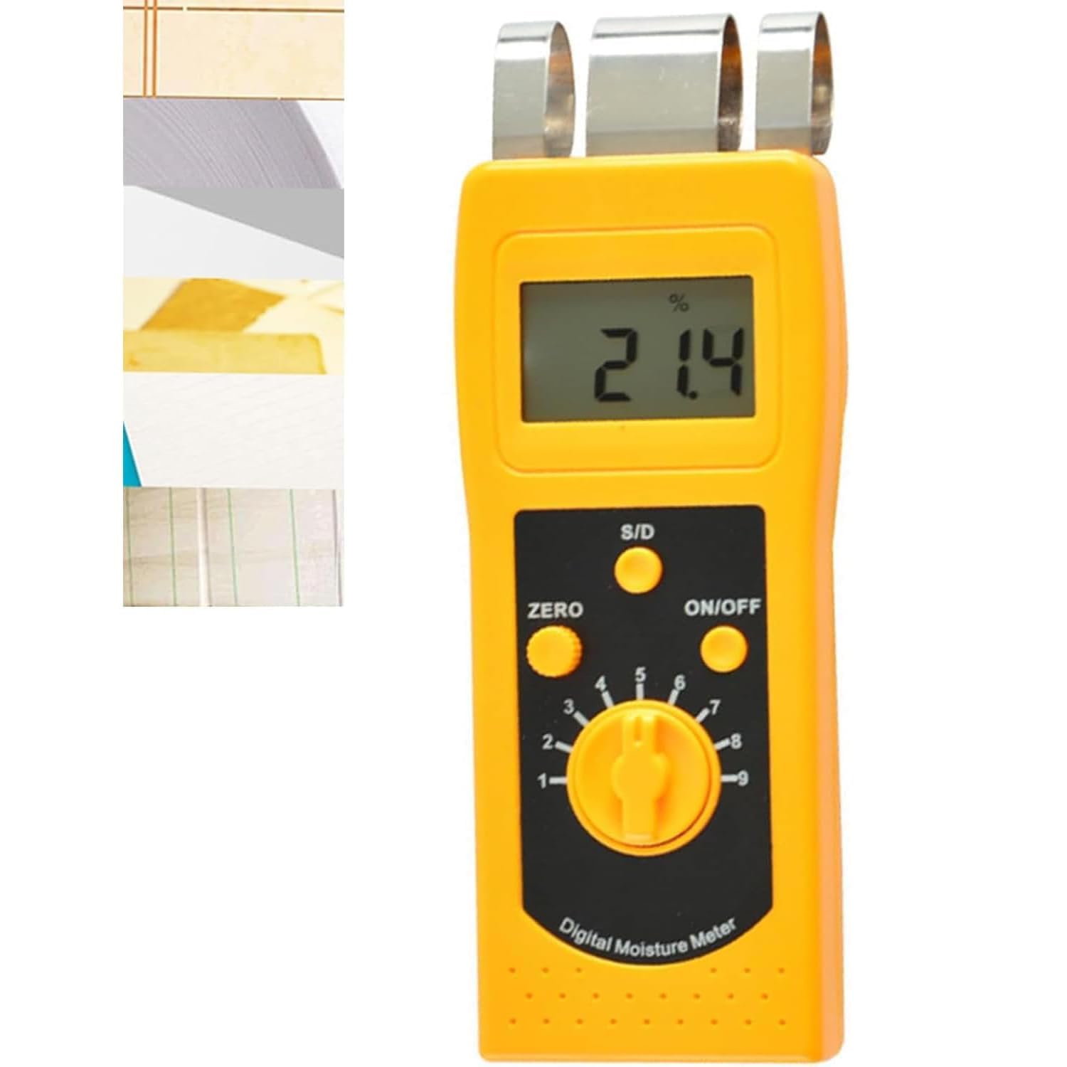 COYEUX High Accuracy Paper Moisture Meter, Cardboard Humidity Tester, with 50mm Scanning Depth, Fast Test, Auto Calibration and Backlit Color LCD for Printing Packaging Factory