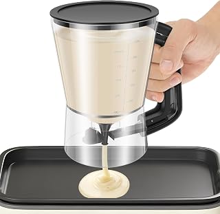 Pfannkuchen Teigspender 1000 ml, für Waffeln, Muffins, Crêpes