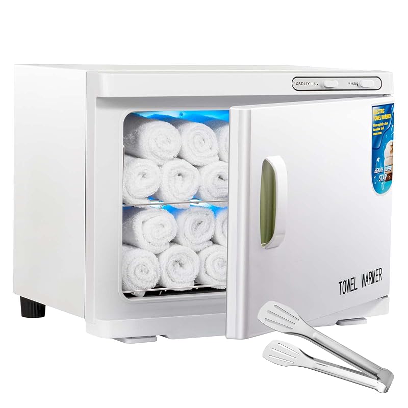 Aquecedor de toalhas JXSDLIY 2 em 1, gabinete branco de 23 L