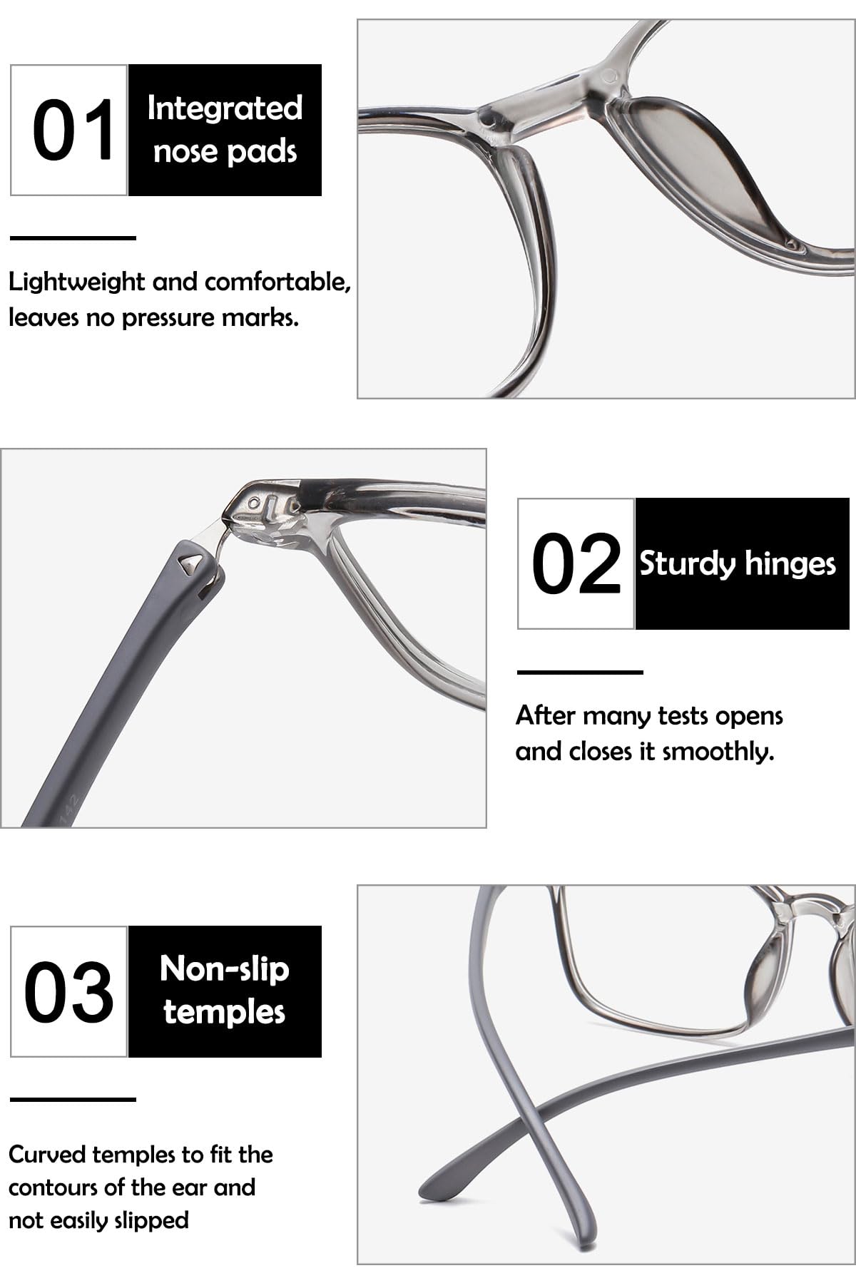 KOOSUFA Selbsttönende Gleitsichtbrille Herren Damen Progressive Multifokus Photochrome Ultraleicht Anti-Blaulicht Gleitsicht Lesebrille mit UV-Schutz Sonnenlesebrille 1.0 1.5 2.0 2.5 3.0 3.5 4.0