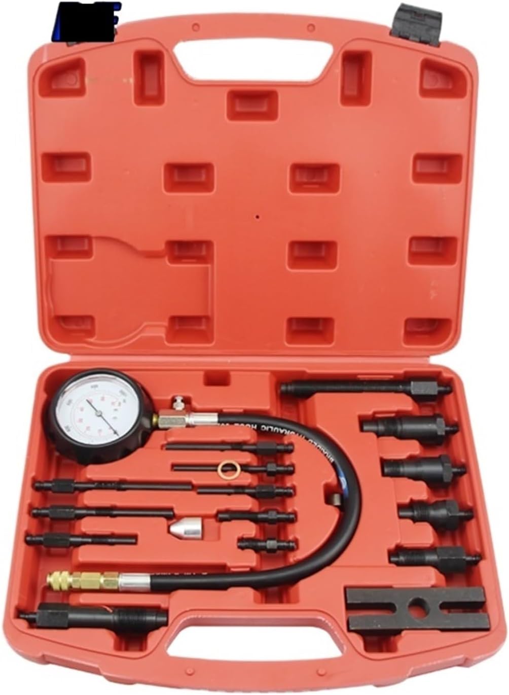 TU-15B 17PCS Diesel Engine Cylinder Compression Presssure Test Meter Gauge Tool Pressure Gauge Tester Detection Table Tester