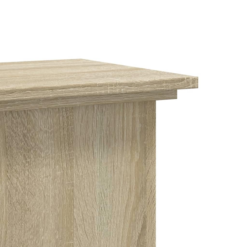 Supporto per piante in rovere Sonoma, 33 x 33 x 60 cm, colonna per fiori in legno, sgabello stabile per vasi di fiori, moderno sgabello per fiori per piante e decorazione per interni