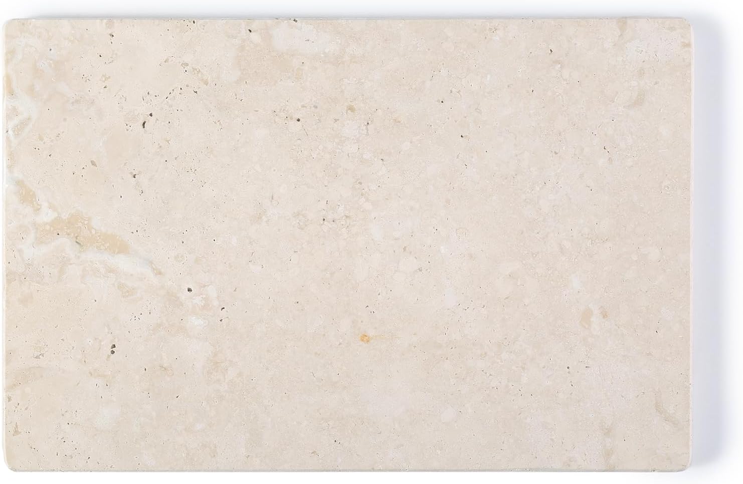 Koville Natural Travertine Marble Cutting Board for Kitchen Counter, 12" x 8" Real Stone Slab Marble Cheese Board for Home Decor, Stone Pastry Boards Bathroom Perfume Tray Candle Plate