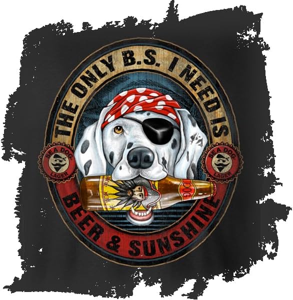 SEA DOG The Only B.S. I Need is Beer and Sunshine Long Sleeve T-Shirt, 100% Ringspun Cotton, Relaxed Fit, Printed in USA - Image 3