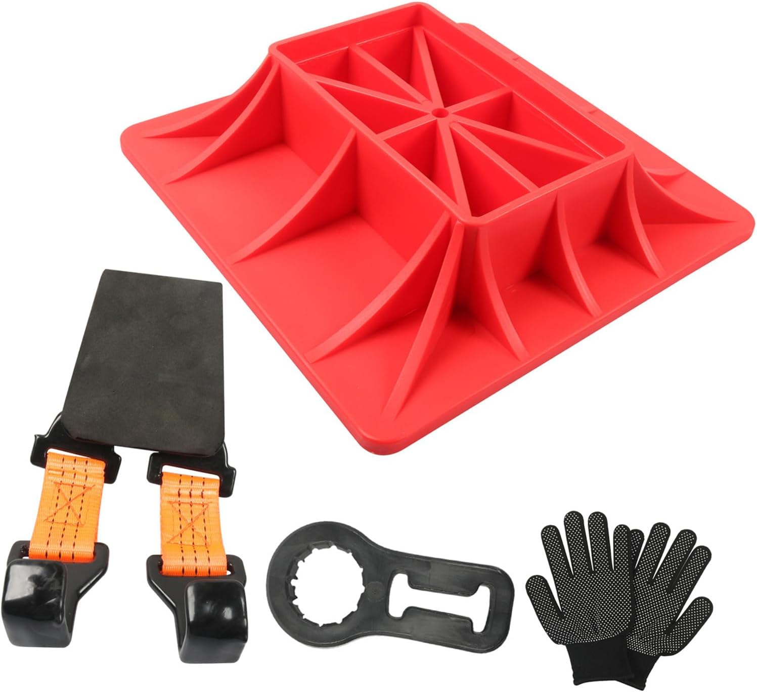 Automotive Lifting Stand Base Set with Handle Holder and Antislip Gloves for Vehicle Maintenance Tasks Lifting Stand