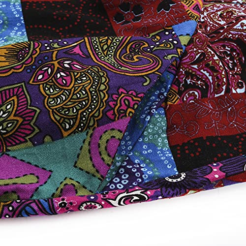 Salopette d'été multicolore col carré et coupe ample sans manches - 6