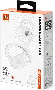 JBL Soundgear Sense – Wireless Bluetooth Outdoor Headset – Water splash protected and comfortable – White